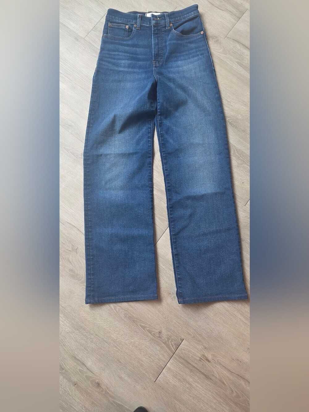 Madewell The Perfect Vintage Wide-Leg Jean — Deep Blue Denim